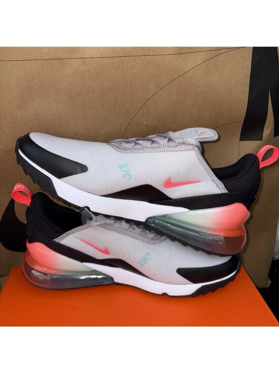 NEW Nike Air Max 270 G Golf CK6483-024 Atmosphere Grey Hot Punch Men Size 10